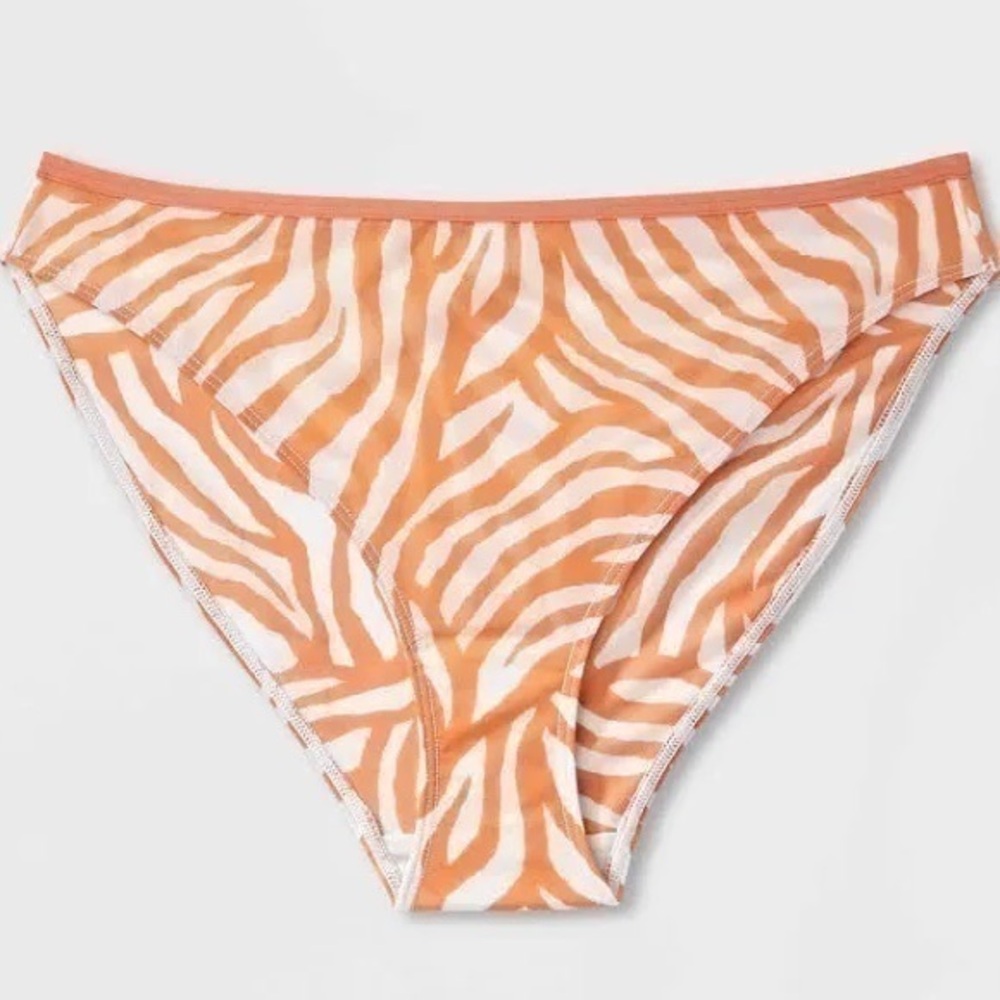 Women's Auden Mesh High Cut Briefs in Orange size medium